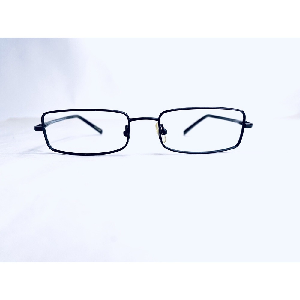 Prada Black Rectangular Metal Glasses Italy VPR65H 1BO-101 51 17 135